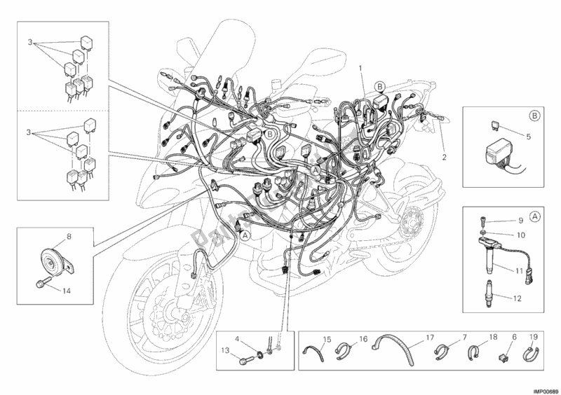 Wszystkie części do Wi? Zka Przewodów Ducati Multistrada 1200 S Sport 2011